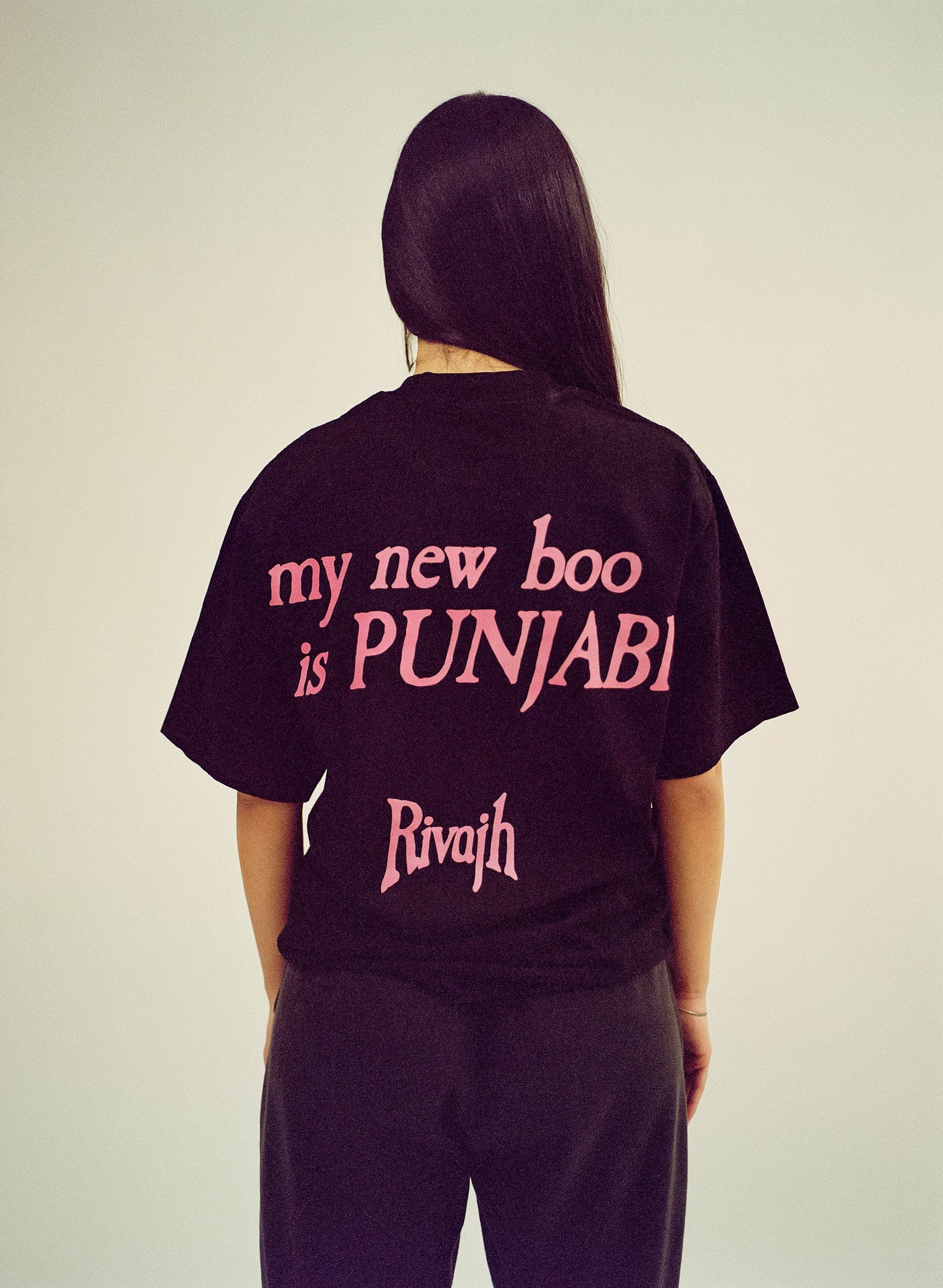 My New Boo is Punjabi T-Shirt Black & Pink